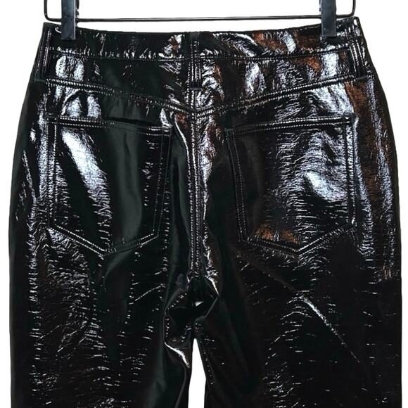 NWT J Crew Classic Straight Faux Leather Pants Black Size 26 - Picture 6 of 8